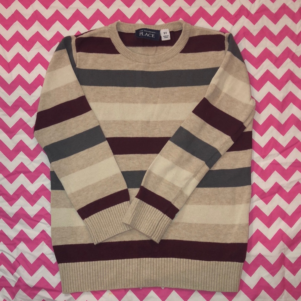 Boy’s Striped Crew Neck Sweater